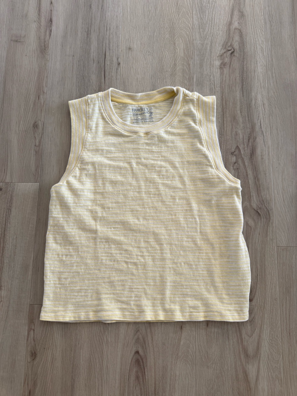 Faherty Yellow Striped Tank Top